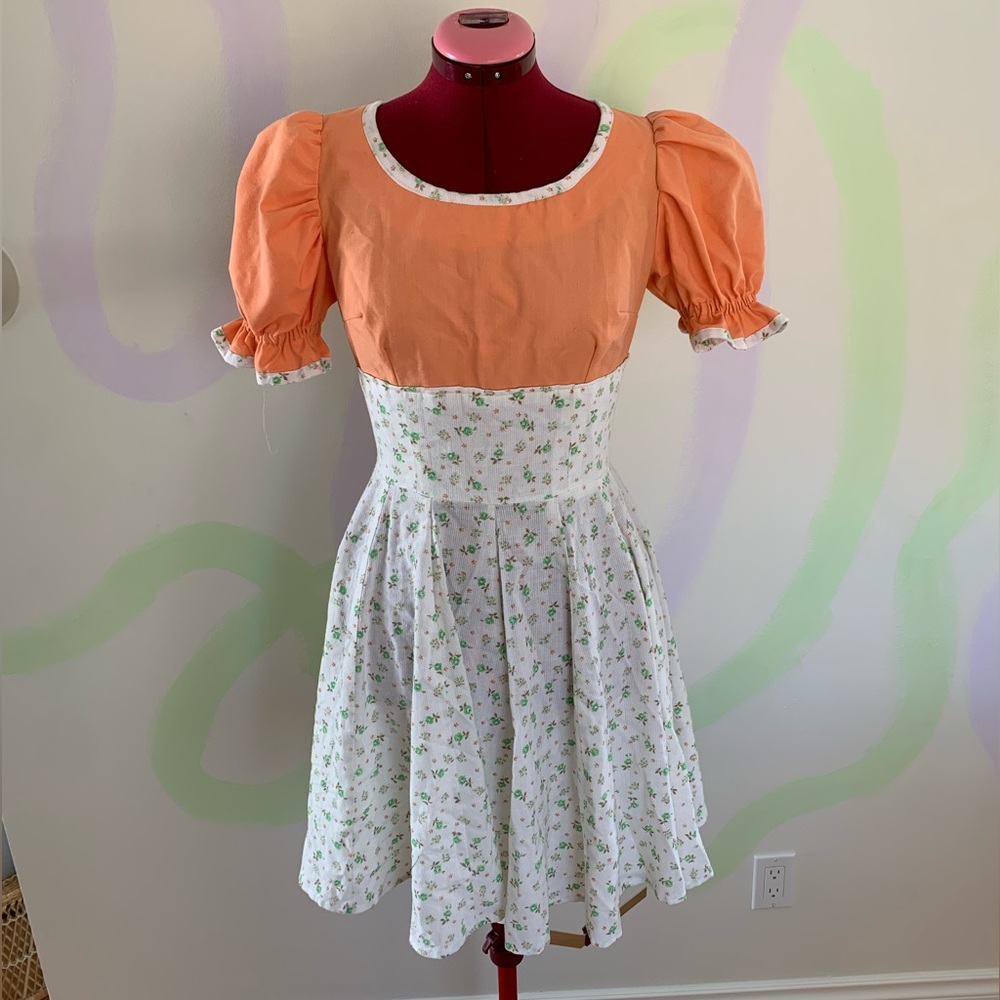 1970s Handmade Cottage Core dress - Picture 1 of 5